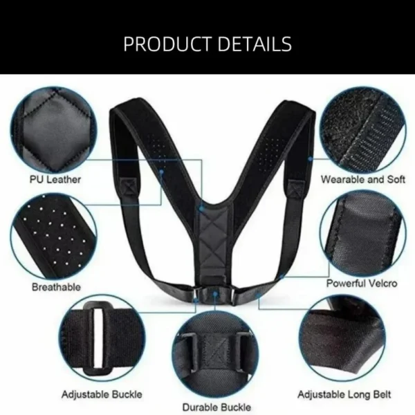 Back Posture Corrector for Women & Men – Adjustable Shoulder Alignment Brace