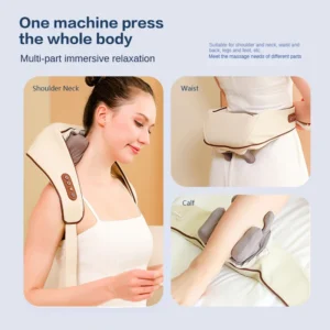 ZenithLife 6D Neck Shoulder Massager 2025 Wireless Shoulder Back Kneading Massage Shawl Neck Masajeador Muscle Relaxation Gift