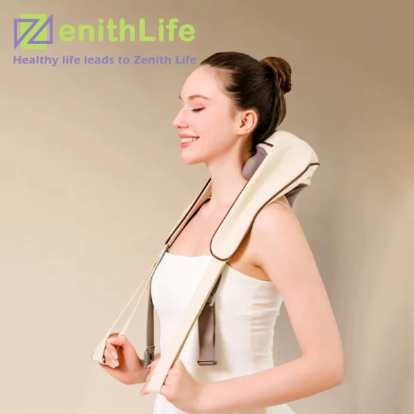 ZenithLife 6D Neck Shoulder Massager 2025 Wireless Shoulder Back Kneading Massage Shawl Neck Masajeador Muscle Relaxation Gift
