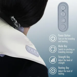 Rechargeable Shoulder & Neck Massager – 6D Shiatsu Deep Tissue Massage with Heat for Pain Relief & Relaxation