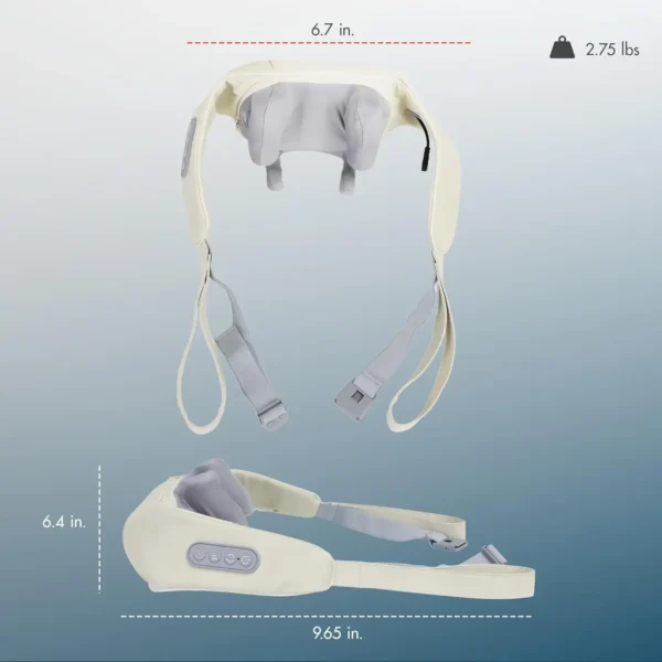 Rechargeable Shoulder & Neck Massager – 6D Shiatsu Deep Tissue Massage with Heat for Pain Relief & Relaxation