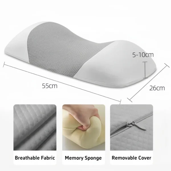 Memory Foam Multi-Functional Pillow – Ergonomic Sleeping Pillow for Back, Lumbar, Leg & Head Support
