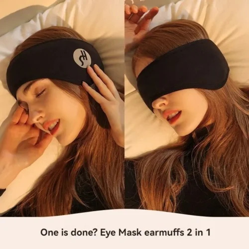 Shade Eye Mask with Noise Reduction Earplugs – Sleep Mask & Ear Protection Set for Snoring, Dormitory & Travel